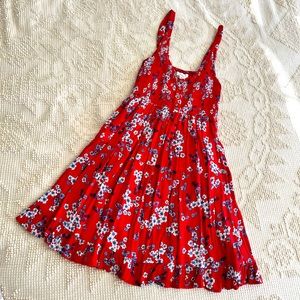 Japna- bright red floral dress